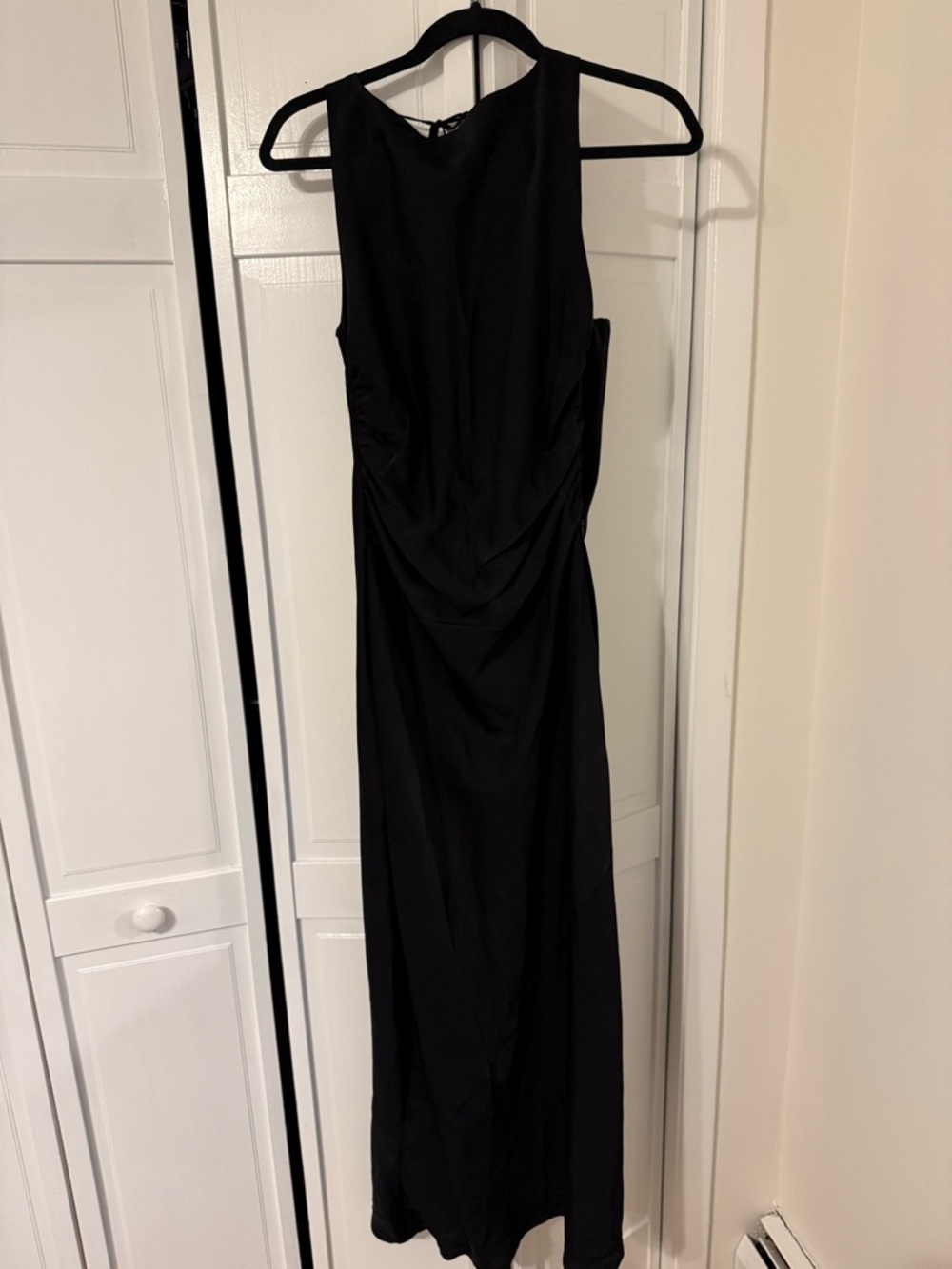 Wayf Bloomingdale’s Elegant Black Sleeveless Low Back Maxi Dress